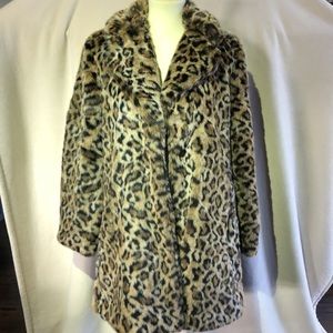 Faux fur leopard car coat (Zara Basic)